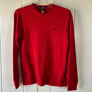 Boys Ralph Lauren Red Polo Sweater 14-16 Large